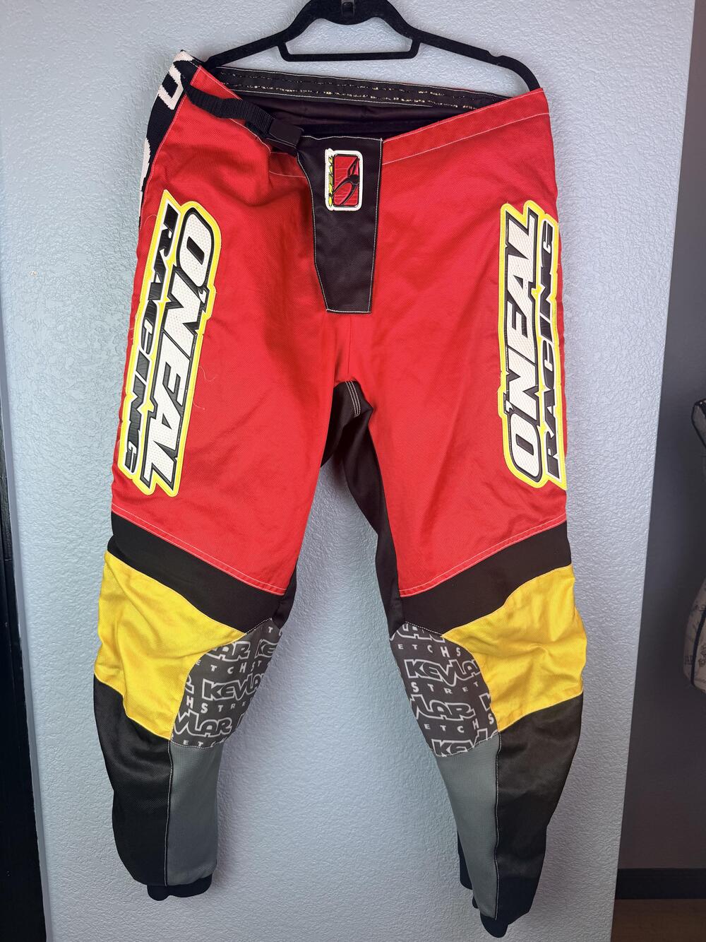 O'Neal Impact 2 Motocross Pants Mens 36 Red Aramid Fiber Racing Adjustable